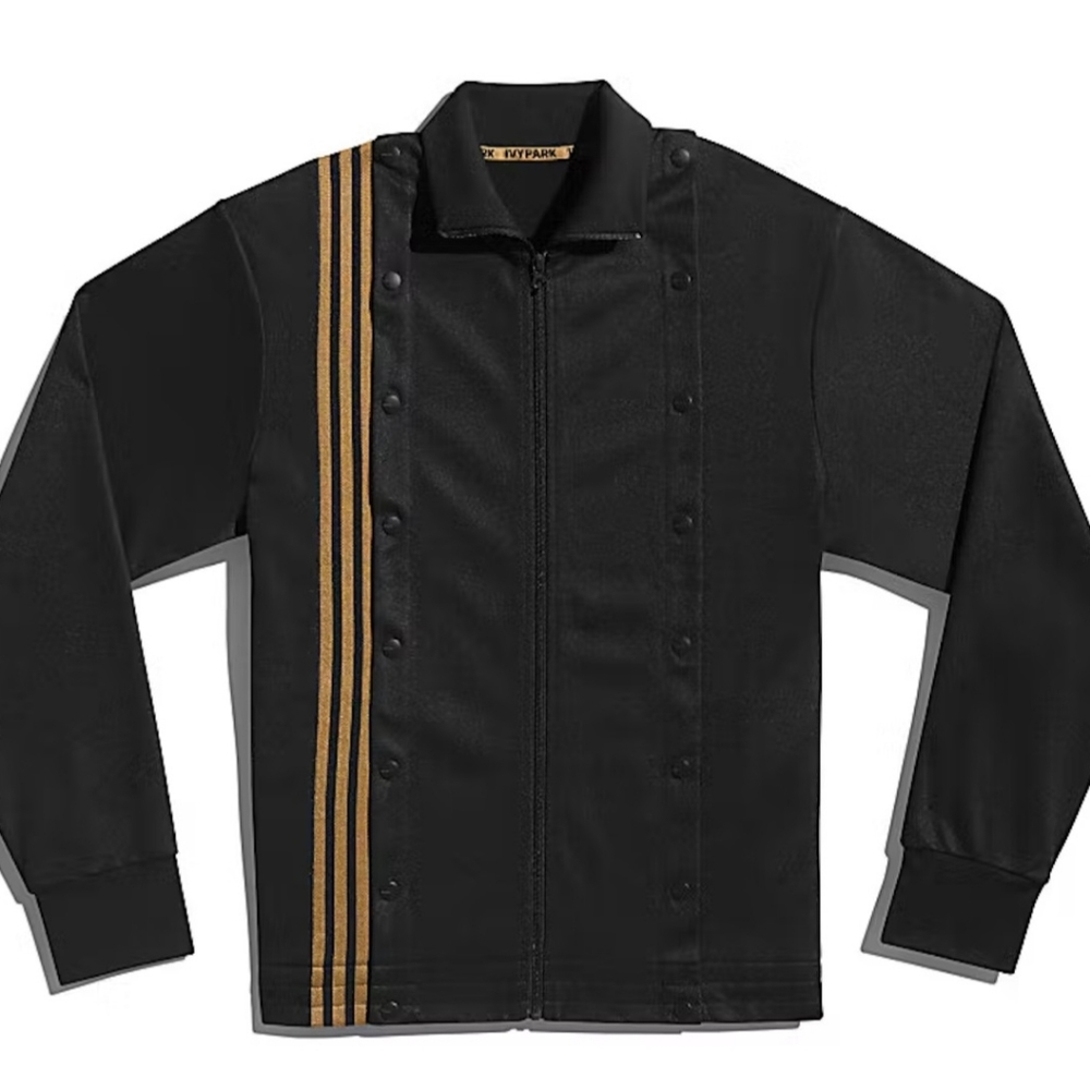 ADIDASADIDAS IVY PARK 3-STRIPES TRACK JACKET (GENDER NEUTRAL) BLACK/MESA